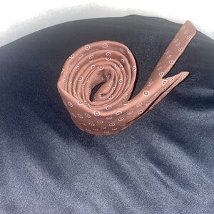 Christian Dior vintage 1970s RARE Grover Cronin Brown 54” Tie polyester